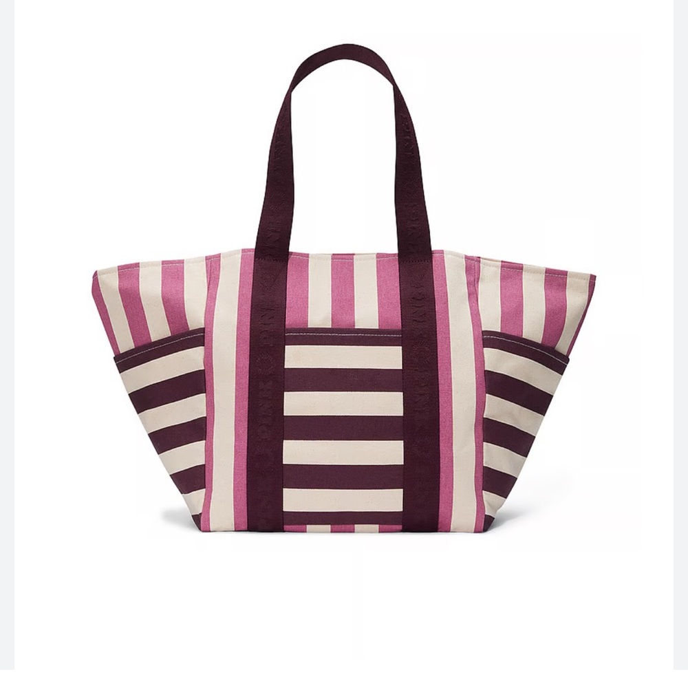 Victoria secret striped tote bag